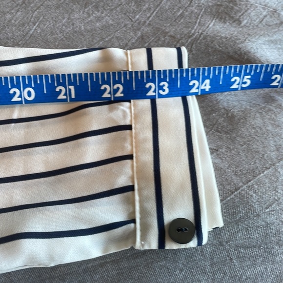 RARE Daorae Striped Tunic Top, Lightweight, Ling Sleeve, Roll up Tabs, Pockets - Picture 14 of 15